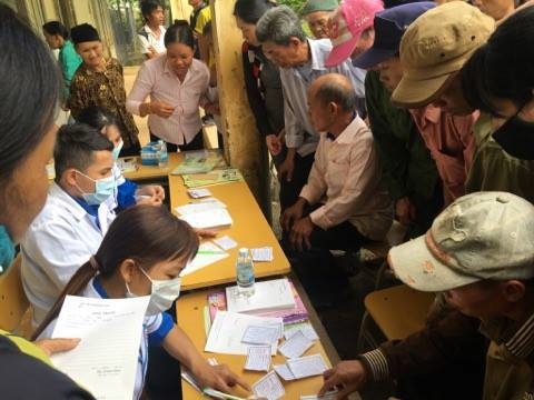 Khám bệnh và cấp thuốc miễn phí cho 480 hộ gia đình chính sách và hộ nghèo